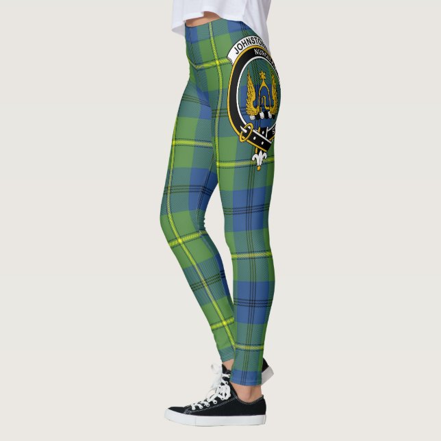 Leggings Ecosse Clan Johnston Ancienne Crest Tartan Femmes (Gauche)