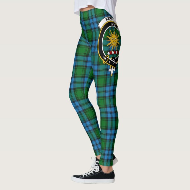 Leggings Ecosse Clan Kerr Chasse Crest Tartan Femmes (Gauche)