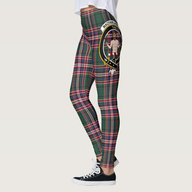 Leggings Ecosse Clan MacFarlane Crest Tartan Femmes (Gauche)