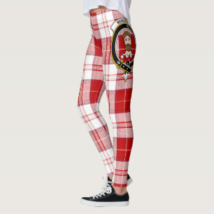 Leggings Ecosse Clan MenZies Red Crest Tartan Femmes