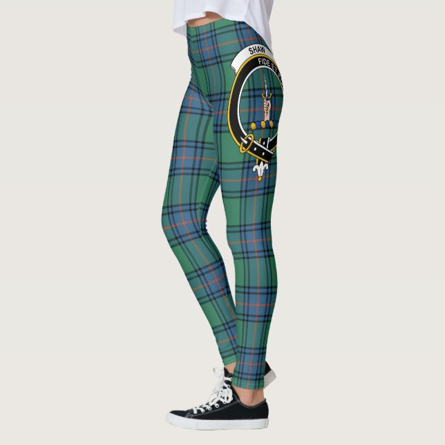 Leggings Ecosse Clan Shaw Ancienne Crest Tartan Femmes (Gauche)