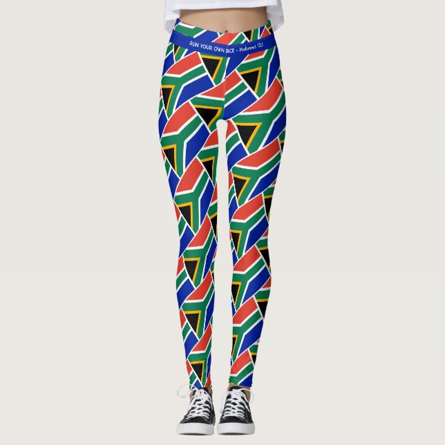 Leggings Écriture AFRIQUE DU SUD EXÉCUTEZ VOTRE COURSE Pers (Devant)