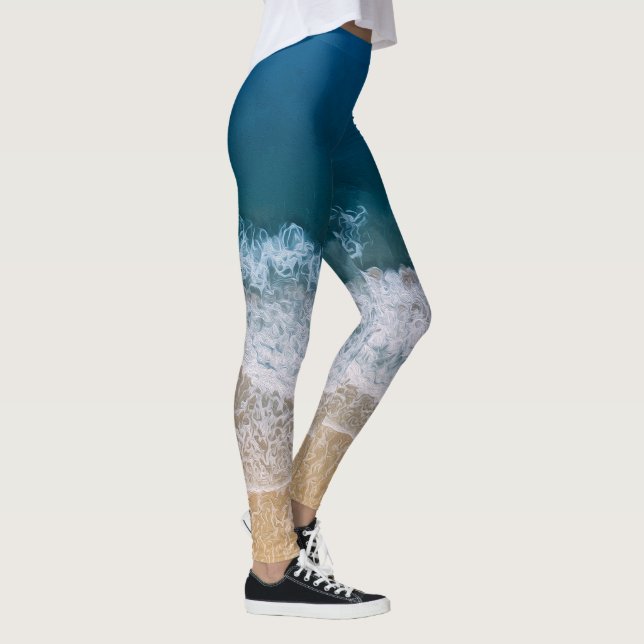 Leggings Effet de peinture numérique à la main Tropical Bea (Droite)