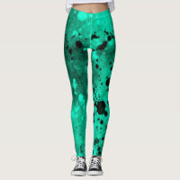 Effet Dessin de peinture vert et noir