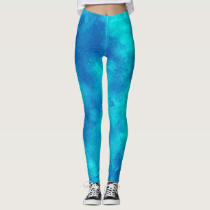 Leggings Effet nuage tempête élégant bleu
