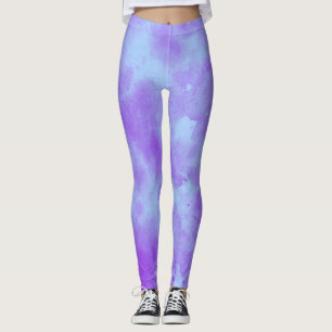 Leggings Effet nuage tempête élégant bleu violet
