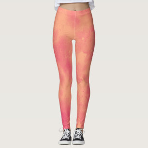 Leggings Effet nuage tempête élégant Peach