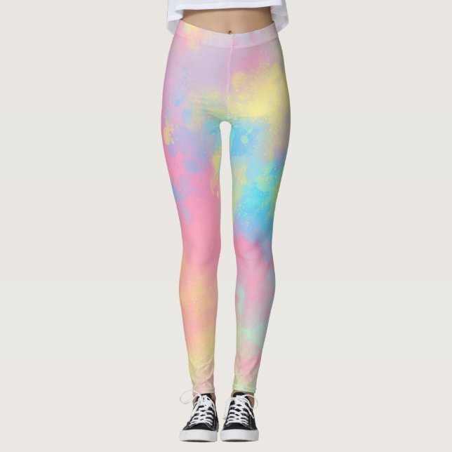 Leggings Effet Peinture arc-en-ciel (Devant)