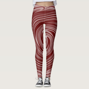Leggings Effet spiral blanc monochrome flou de bon goût Le