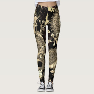 Leggings Effet Tatouage Tatouage Dragon Splash