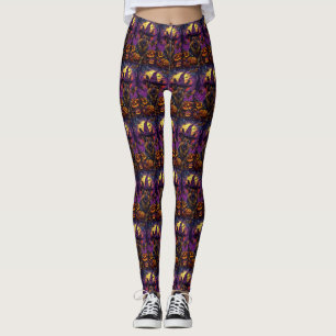 Leggings Éffrayant allemand berger Halloween sorcier Citrou