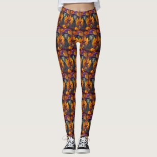 Leggings Éffrayant Greyhound Chien Halloween sorcière et Ci