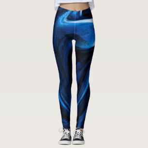 Leggings Élégance Bleue