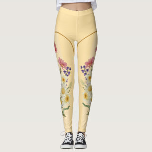Leggings Élégance florale : floraison en harmonie