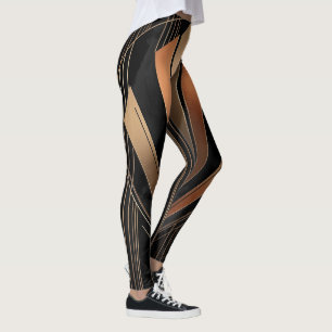 Leggings Élégance Géométrique Métallique Art Déco