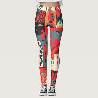 Leggings Élégance médiévale : Conception Motif transparente