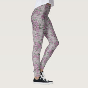 Leggings Elégant Ange Moderne Vintage Floral tendance