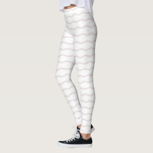Leggings Elégant Beige Brown Blanc Pastel