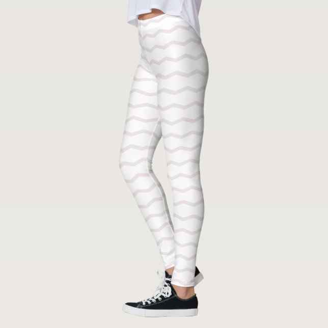 Leggings Elégant Beige Brown Blanc Pastel (Gauche)