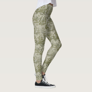 Leggings Élégant écrin vintage de toile de jouy