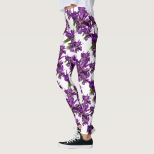 Leggings Elégant Floral Hollandais Iris Purple Sensation Fl