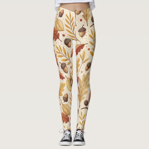 Leggings Élégant Motif Automne