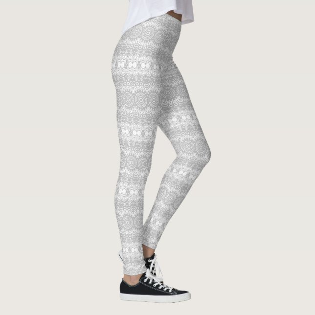 Leggings Élégant Motif Mandala argent (Droite)