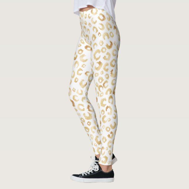 Leggings Élégant Parties scintillant d'or blanc Poster de a (Gauche)