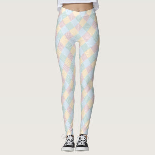 Leggings Élégant rose rose rose bleu vert jaune blanc