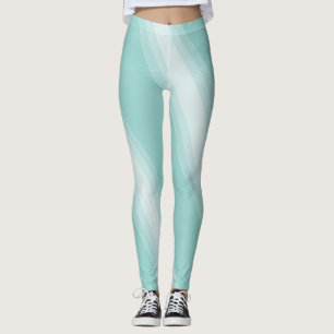 Leggings Elégant Vert Vert Blanc Chic Modèle Moderne