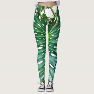 Leggings Elégante feuille de palmier tropicale jungle tropi