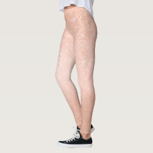 Leggings Élégante parties scintillant en or rose en cuivr