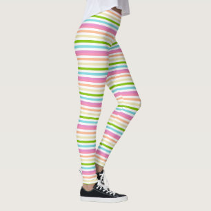 Leggings Elégante tendance rose bleu jaune vert