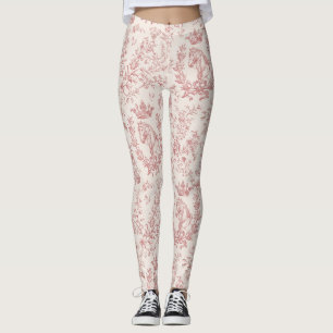 Leggings Elégante toile Vintage rose beige équestre
