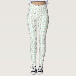 Leggings Élégante verdure Botanique Tropical Feuille Motif