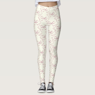 Leggings Élégante Vintage fille preppy roses poches sur ivo