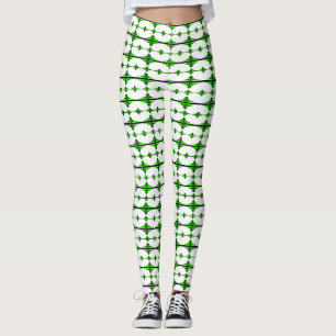 Leggings Éléments Art déco en vert profond