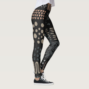 Leggings Eléments de conception dessinés à la main Formes S