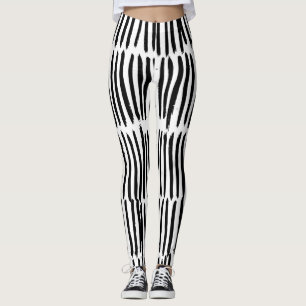 Leggings Éléments Verticaux : Style Sans Mer Dessiné À La M
