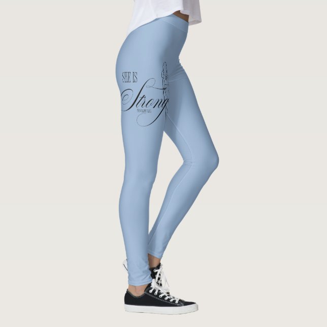 Leggings Elle est Proverbes forts 31:25 (Droite)