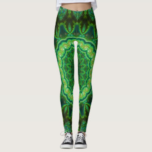 Leggings Éloge cosmique de lumière de noir de brocoli