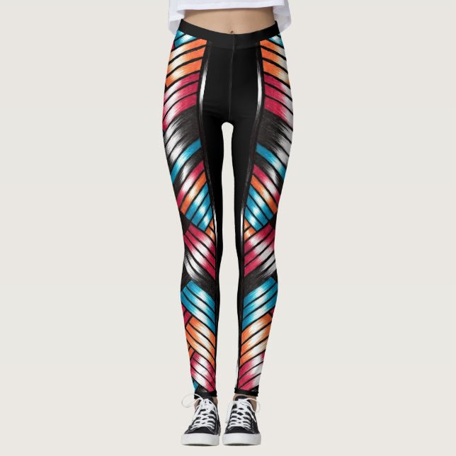 Leggings Embrayé Dans Les Légendes De Couleur (Devant)