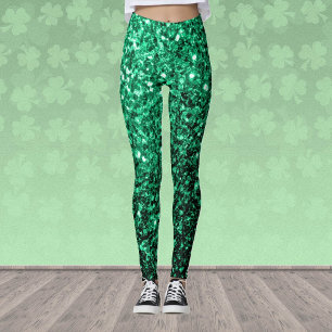 Leggings Émeraude de parties scintillant verte
