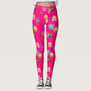 leggings émoji rose chaud