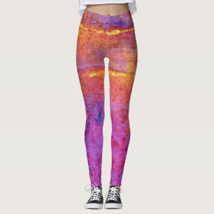 Leggings Emotions du coucher de soleil legggings en lilas,