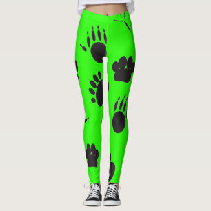Leggings Empreinte d'animaux et d'oiseaux, arrière - plan v