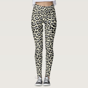 Leggings empreinte de léopard de neige inspiré des années 1