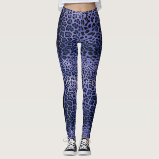 Leggings Empreinte de léopard pourpre