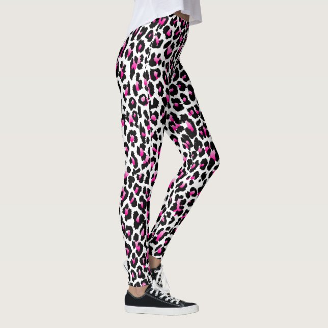 Leggings Empreinte de léopard rose PixDezines (Droite)