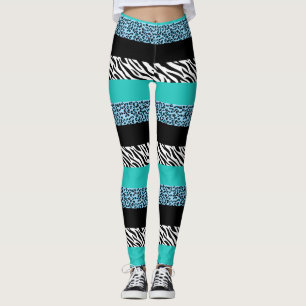 Leggings Empreinte de léopard, Zebra Print, Poster de anima